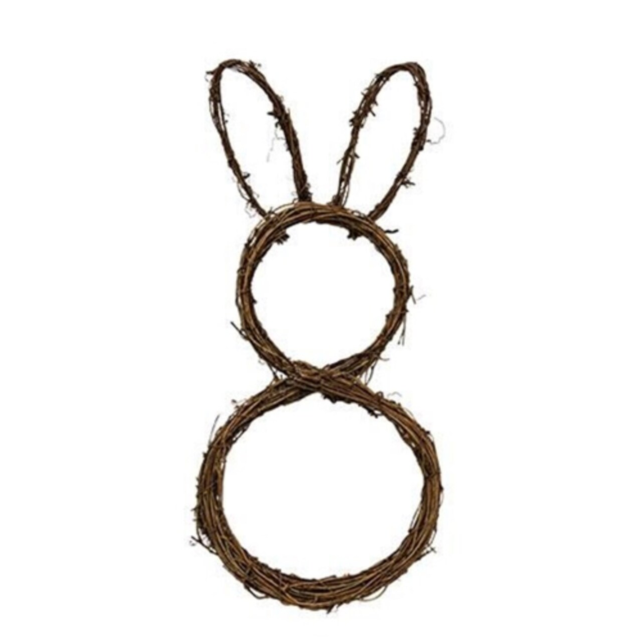 Grapevine Wall Bunny Hanging Decor 19 Inch Natural Twig Easter Spring Door Wall Accent - Set of 2